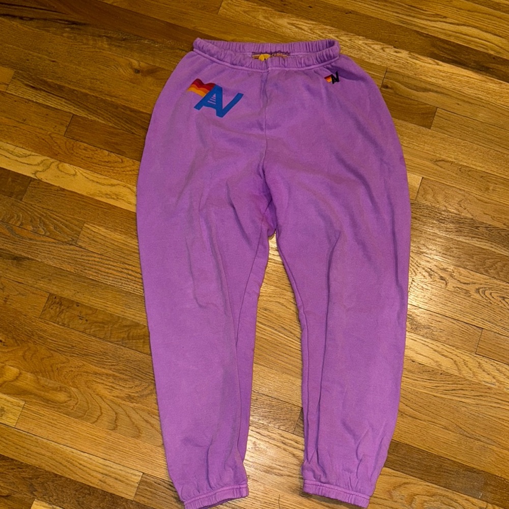 Aviator Nation Purple Jogger Pants